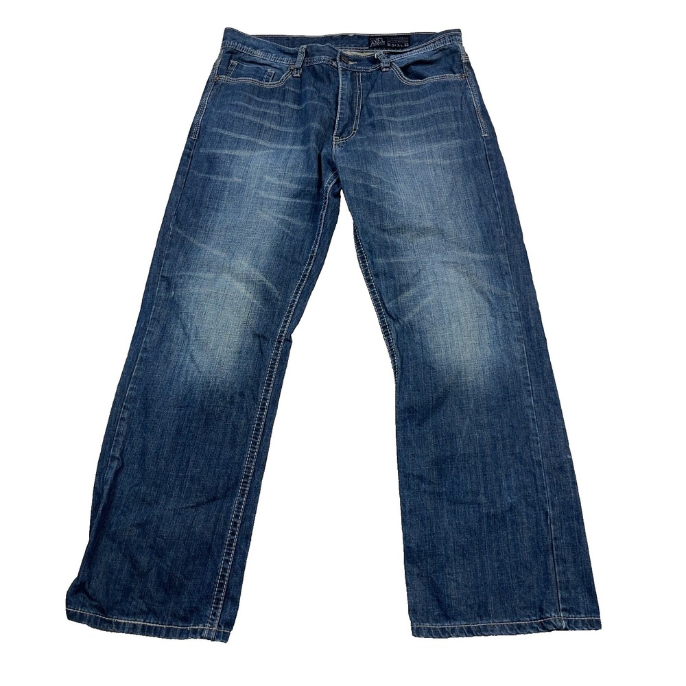 TK Axel Jeans Men 34x32 Relaxed Straight Leg Dark Wash Denim Western Treadwell